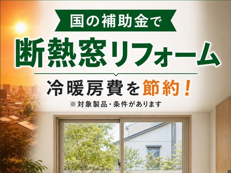 国の補助金で、断熱窓リフォーム！ ニュース画像1