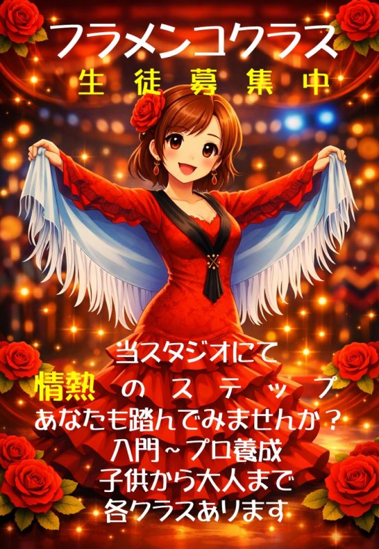 フラメンコクラス生徒募集中 ニュース画像1