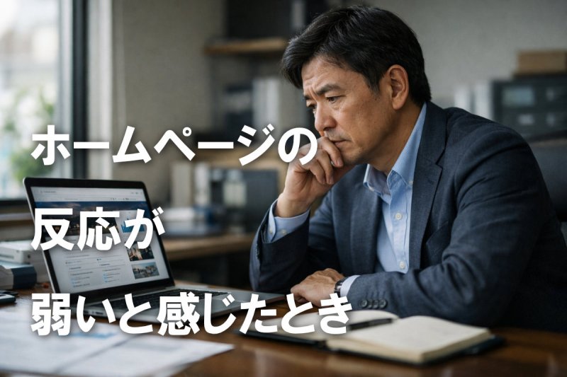 ホームページの反応が弱いと感じたとき ニュース画像1