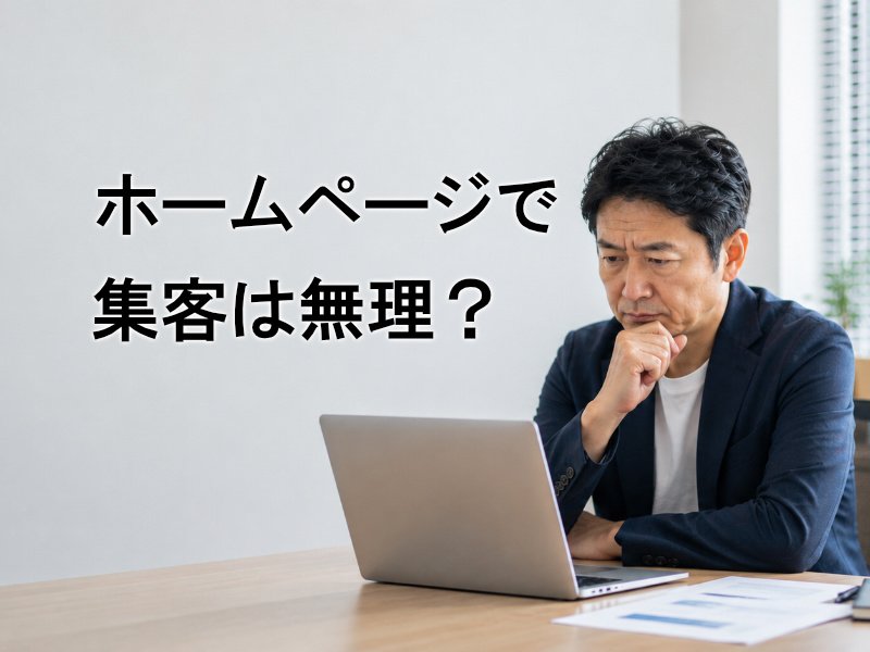 ホームページで集客は無理？ ニュース画像1