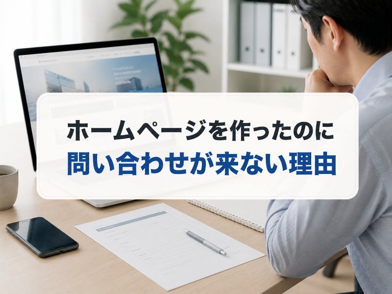 ホームページを作ったのに問い合わせが来ない理由 ニュース画像1