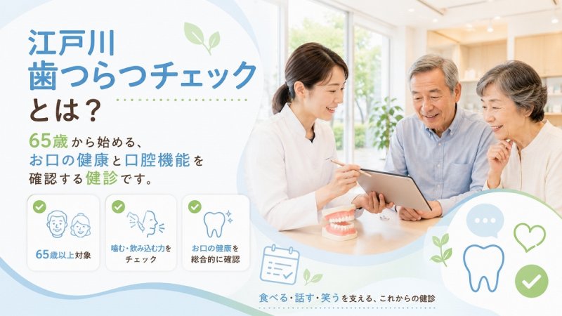 65歳からのお口の健康診断「江戸川歯つらつチェック」 ニュース画像1
